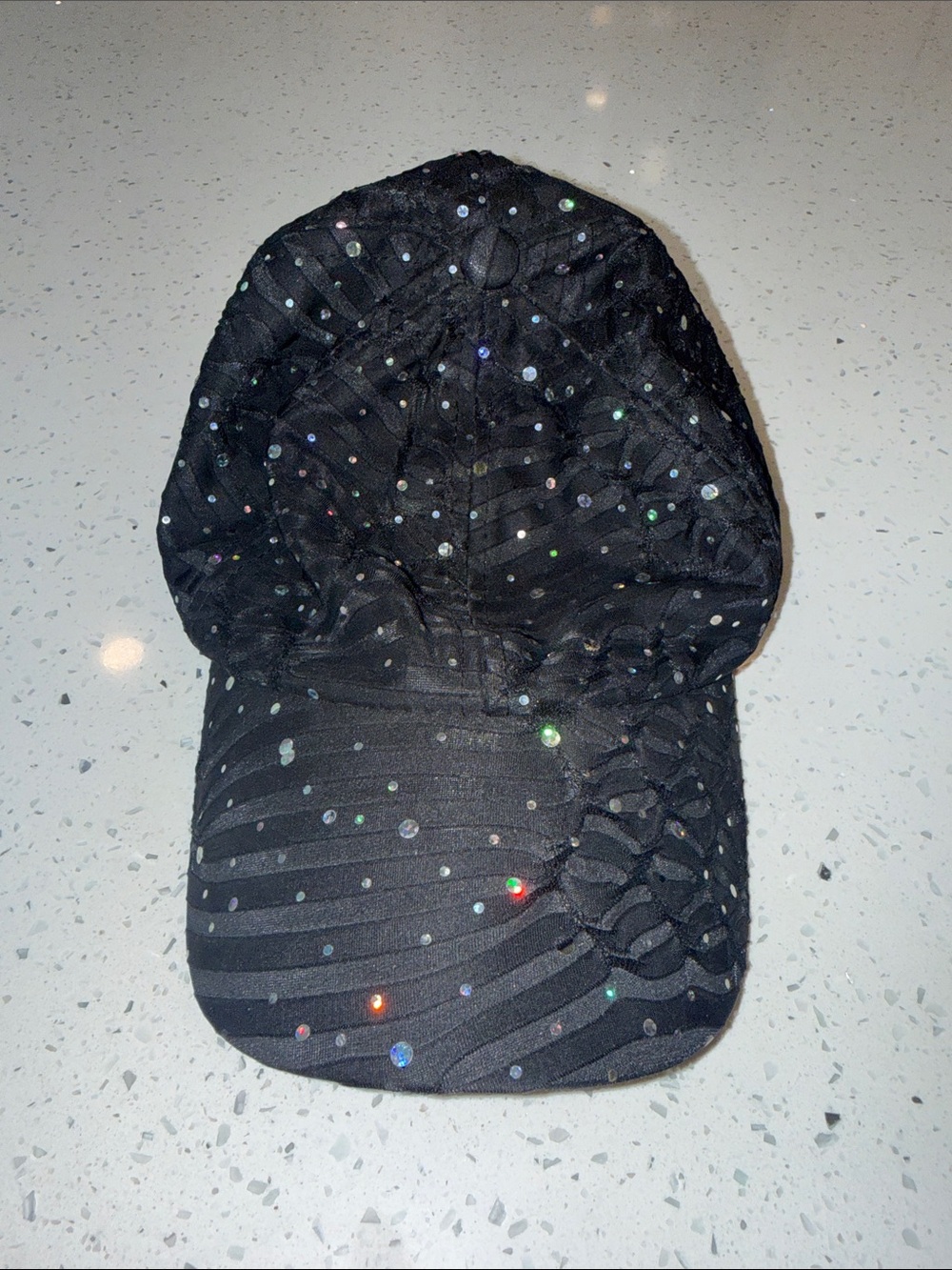 Hollywood Color Company black sequin hat